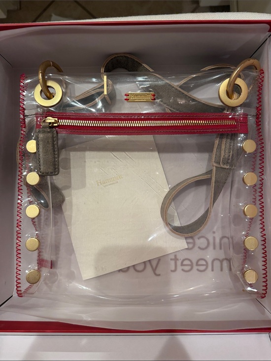 Hammitt Handbags - Hammitt Stadium bag clear red and gold
